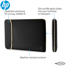 HP Chroma Sleeve 15.6″ – (Black/Gold)