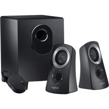 Logitech Z313 2.1 Multimedia Speaker System with Subwoofer, 50 Watts Peak 25 Watts RMS, 3.5mm Audio Input, Black