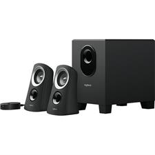 Logitech Z313 2.1 Multimedia Speaker System with Subwoofer, 50 Watts Peak 25 Watts RMS, 3.5mm Audio Input, Black