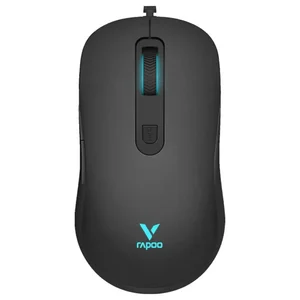 Rapoo V16RGB Optical Gaming Wired Mouse, Ergonomic Design, Onboard Memory, 6 Programmable Buttons, 12800 DPI, Customisable Drivers, Braided Cable