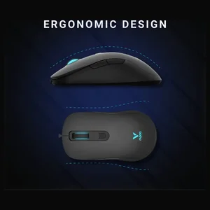 Rapoo V16RGB Optical Gaming Wired Mouse, Ergonomic Design, Onboard Memory, 6 Programmable Buttons, 12800 DPI, Customisable Drivers, Braided Cable
