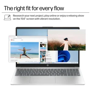HP 15-FC0146DX Touchscreen Laptop, AMD Ryzen 5 7520U, AMD Radeon Graphics, 8GB LPDDR5 RAM, 512GB SSD, 15.6" FHD IPS Touch, Windows 11 Home, Natural Silver