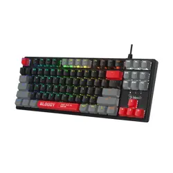 Bloody S310N RGB BLMS Mechanical Gaming Keyboard, Red Plus Switch, Linear, Energy Red Black