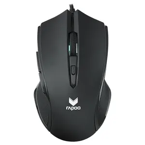 Rapoo V20S Wired LED Optical Gaming Mouse - Black