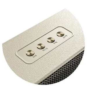 Ronin Retro R-3035 Architectural & Bluetooth Speaker | Fiber textured Deep Base, High Volume– Classic Vintage Design with Bluetooth 5.4 EDR/BLE, 2000mAh Battery - Beige