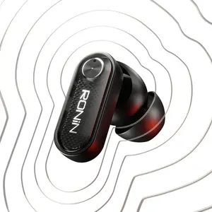 Ronin Glaze Earbuds R-7145 Ergonomic Design for a comfortable and secure fit With Enc - Black
