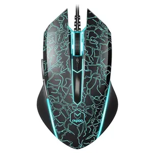 Rapoo V18 2000 DPI Gaming Optical Wired Mouse, Ergonomic Design Gaming-Focused Design for Comfortable Gameplay - Black