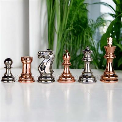 Solid Brass Staunton Series Chess Pieces Set – Premium Handcrafted Chessmen for Timeless Strategy Games