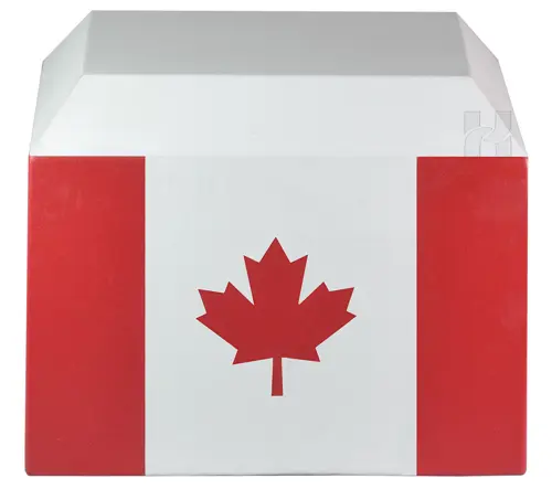 Canadian Flag Garden Cremation Urn – Patriotic Memorial Urn for Outdoor Tribute