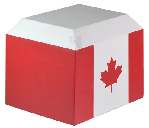 Canadian Flag Garden Cremation Urn – Patriotic Memorial Urn for Outdoor Tribute