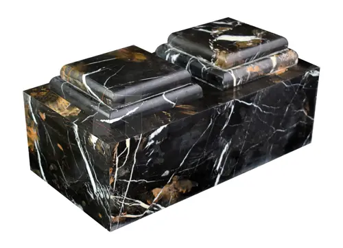 Elegant Michael Angelo Marble Companion Urn for Couples | Premium Hand-Carved Dual Cremation Urn for Two Ashes | Luxury Shared Urn for Human Remains