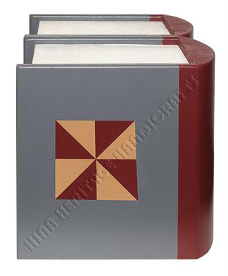 Elegant PU Leather Book-Shaped Cremation Urn with Pinwheel Texture – Memorial Keepsake Companion