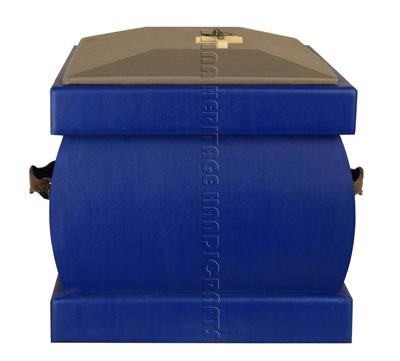 Elegant Lapiz Blue PU Leather Garden Cremation Urns - Premium Memorial Keepsakes