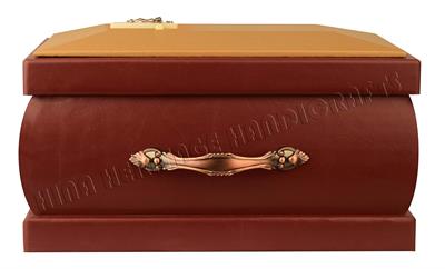 Royal Maroon PU Leather Garden Cremation Urn – Elegant & Durable Memorial Keepsake