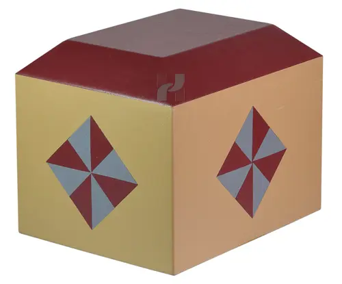 PU Leather Pawn Pattern Garden Cremation Urn for Human Ashes – Decorative Outdoor Memorial Urn for Yard, Patio, or Cemetery Display