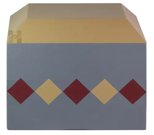 PU Leather Diamond Crest Garden Cremation Urn for Human Ashes – Handcrafted Memorial Urn with Secure Lid and Elegant Checkered Pattern 