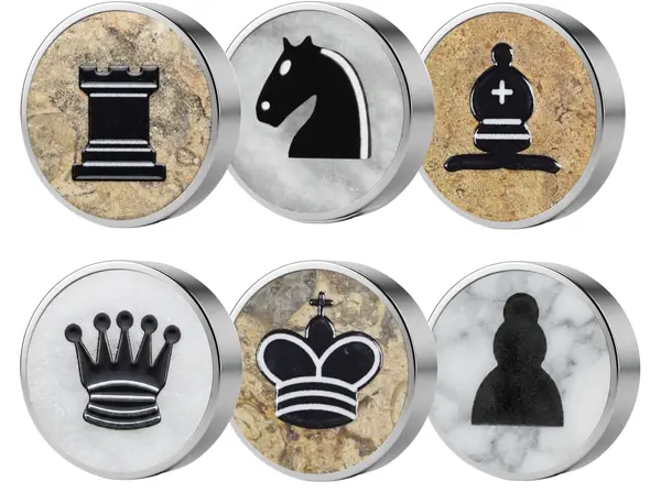 Handcrafted Coral and White Marble Game Set – Premium Chess, Backgammon, and Draughts Checkers