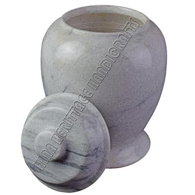 Sunny Grey Marble Natural Stone Archaic Urn 