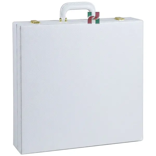 Elegant Snow White PU Leather Storage Box for Chess Set - Stylish and Durable Organizer for Chess Pieces and Board, Perfect for Home Décor and Gift Giving