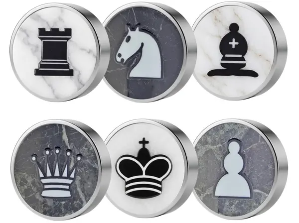 Luxury Marble Backgammon & Draughts Set – Handcrafted Black Zebra & White Marble Board Game with Professional Checkers
