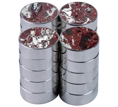Metallic Edges Red Zebra Marble Backgammon Checkers Set – Premium Quality USA Edition
