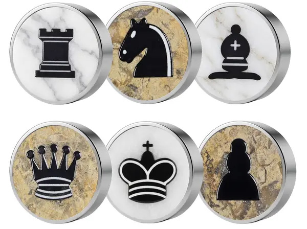 Handcrafted Coral and White Marble Game Set – Premium Chess, Backgammon, and Draughts Checkers