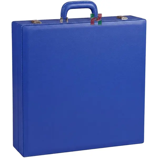 Ocean Blue Leather Chess Set Storage Box – Elegant & Durable Organizer for Chess Pieces & Boards