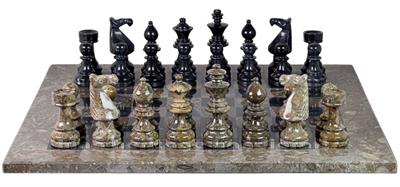 Oceanic & Black Marble European Series Chess Set with Handcrafted Pieces and Elegant Faux Leather Storage Box – Premium Decorative Chess Board Gift for Collectors & Enthusiasts