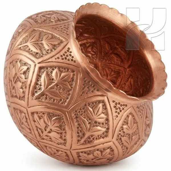 Handcrafted Embossed Copper Handi Pot – Authentic Traditional Kitchenware Decor