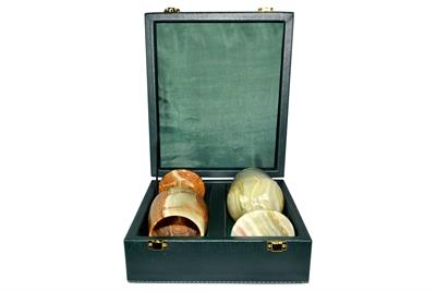 Forest Green PU Leather Storage Box for Green Onyx Wine Glass - Stylish & Durable Storage Box