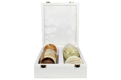Snow White Wine Glass Storage Box - Fits 3x8 Inch Glasses - Elegant Protective Case