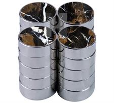 Luxury Black & Gold Marble Backgammon Checkers with Metallic Edges – Elegant Game Piece Set