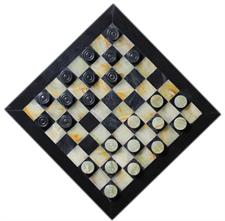 Classic Green Onyx Checkers Set – Beautifully Crafted for Game Nights and Collectors