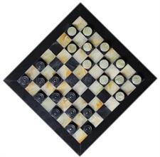 Classic Green Onyx Checkers Set – Beautifully Crafted for Game Nights and Collectors