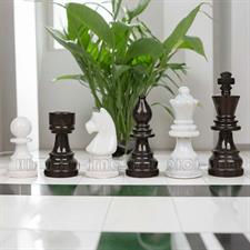 Luxury Black and White Marble Chess Set - American Series | Premium Chess Pieces
