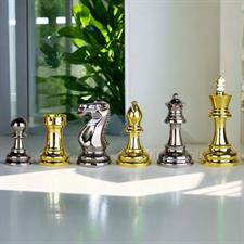 Premium Solid Brass Staunton Series Chess Pieces Set – Luxury Chess Set with Classic Design