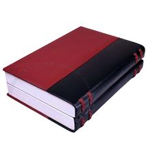 Luxury Leather Book-Style Backgammon Set with Metallized Edge Marble Checkers – Elegant Portable Backgammon Game