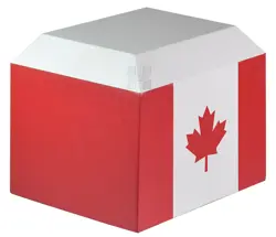Canadian Flag Garden Cremation Urn – Patriotic Memorial Urn for Outdoor Tribute