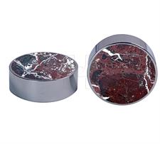Metallic Edges Red Zebra Marble Backgammon Checkers Set – Premium Quality USA Edition