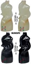 Green Onyx & Jet Black Natural Stone Royal Bishop Series Chess Set - Handcrafted Luxury Chess Pieces