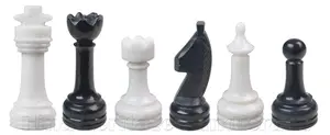 Handcrafted Jet Black and White Marble Chess Set – Luxury Statement Piece for Modern Home Decor