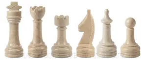 Luxury Michael Angelo and Verona Marble Chess Pieces Set – Hand-Carved Natural Stone Chessmen Set for Standard Boards