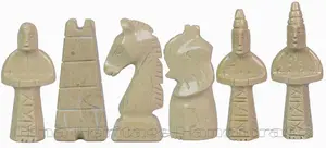 Handcrafted Michael Angelo and Verona Beige Marble Chess Pieces – Luxury Stone Chess Set for Elegant Gameplay