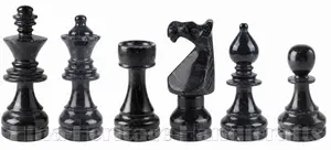 Handcrafted Green Onyx & Jet Black Marble Staunton Chess Pieces Set – Luxury 16-Inch Natural Stone Tournament Chessmen Only