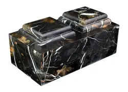 Elegant Michael Angelo Marble Companion Urn for Couples | Premium Hand-Carved Dual Cremation Urn for Two Ashes | Luxury Shared Urn for Human Remains