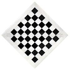 Elegant Jet Black & White Marble Chess Board with Customizable Border Variants – Premium Quality Chess Set