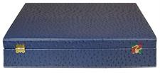 Premium Ostrich Textured PU Leather Chess Storage Box – Elegant and Durable Organizer