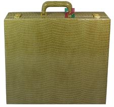 Olive Green PU Leather Storage Box for Chess Set - Stylish & Durable Organizer for Chess Pieces and Board