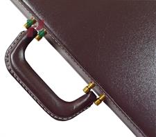 Elegant Chocolate Brown PU Leather Chess Set Storage Box - Durable, Stylish Organizer for Chess Pieces and Board