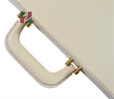 Elegant Champagne Color PU Leather Chess Storage Box - Stylish & Durable Organizer for Your Chess Set